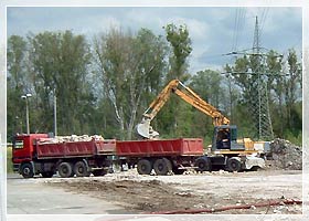 Bauschuttrecycling vor ort